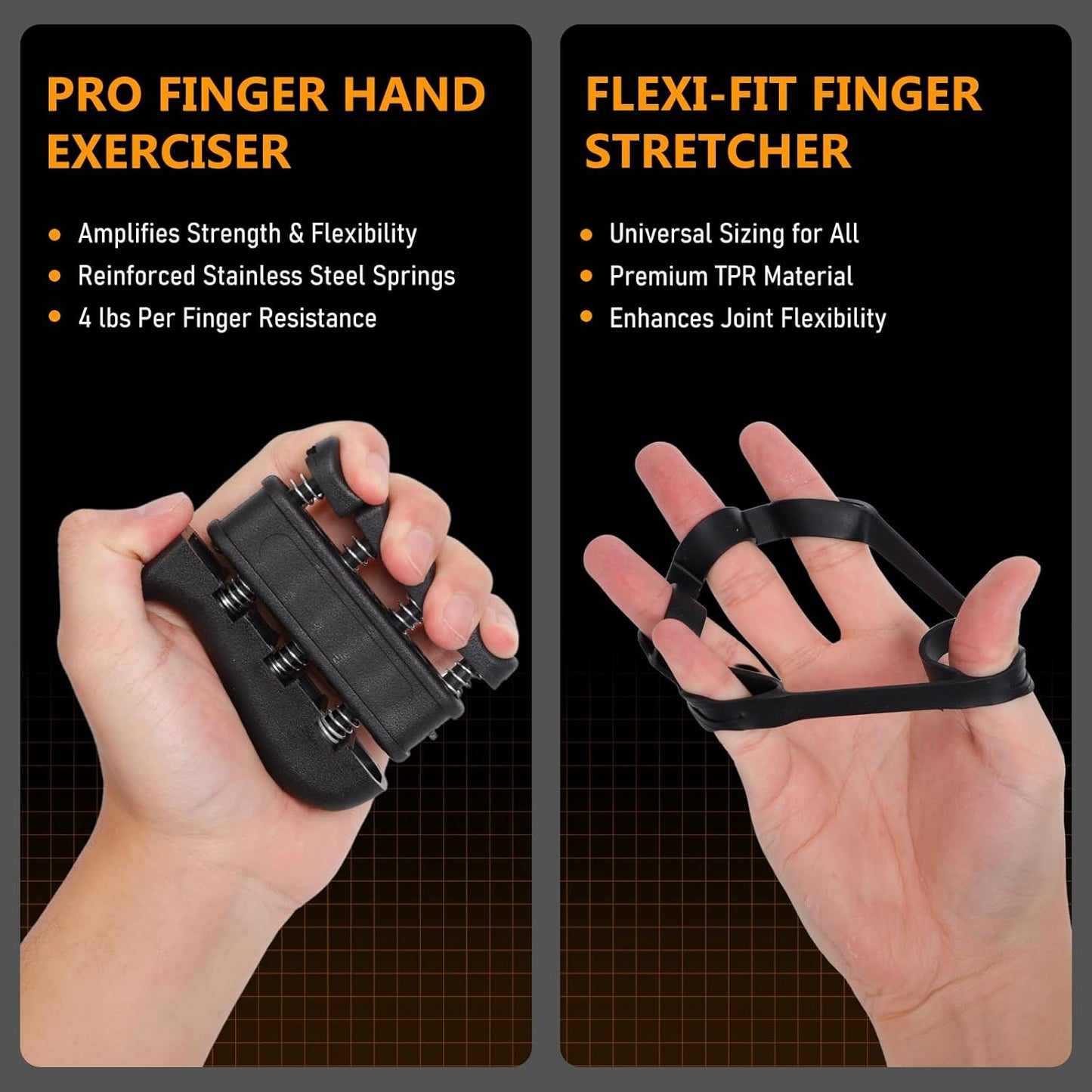 Grip Strength Trainer Kits (5 Pack), Adjustable Resistance Forearm Strengthener, Hand Gripper Strengthener for Muscle Building