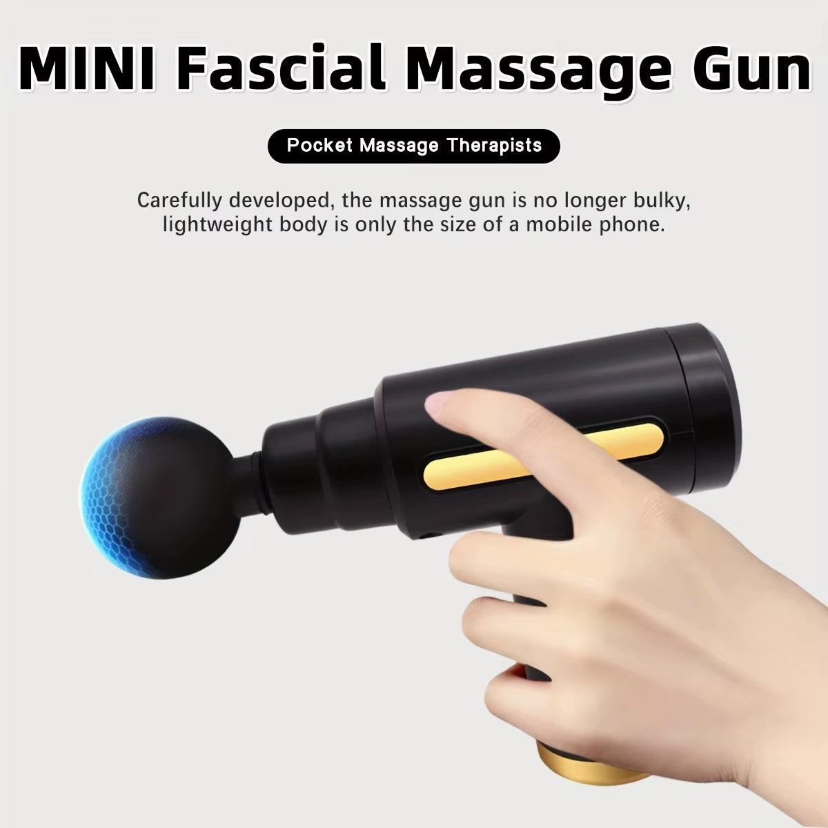 Portable Digital Fascia Gun, Convenient Electric Massager, LED Display Screen with Six Adjustable Levels,Silent and Long-Lasting